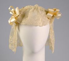 Evening cap, American, ca. 1885. Creator: Unknown