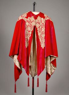 Evening cape, French, 1895-1905. Creators: House of Worth, Charles Frederick Worth, Jean-Philippe Worth
