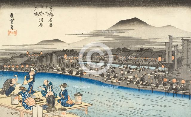 Evening Cool at Shijokawara, Mid-1830s. Creator: Ando Hiroshige.