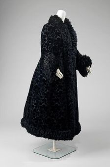 Evening coat, French, 1888-90. Creator: Emile Pingat