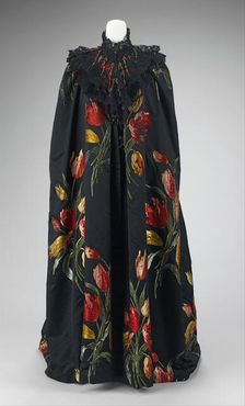 Evening cloak - Tulipes Hollandaises (textile), French, 1889. Creators: House of Worth, Charles Frederick Worth