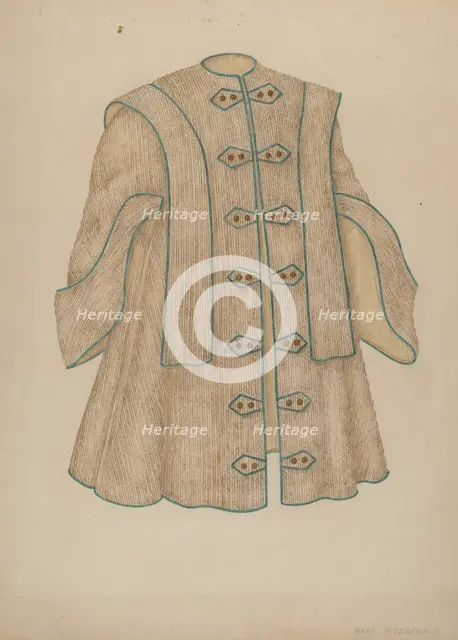 Evening Cloak, c. 1940. Creator: Mary Fitzgerald.
