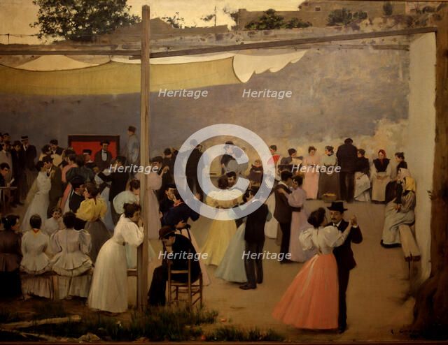  'Evening Dance', Oil, 1896 by Ramon Casas.
