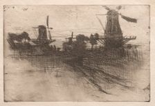 Evening, Dordrecht, 1881-1883. Creator: John Henry Twachtman (American, 1853-1902)