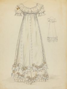 Evening Dress, 1935/1942. Creator: Sylvia DeZon