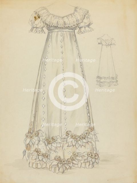 Evening Dress, 1935/1942. Creator: Sylvia DeZon.