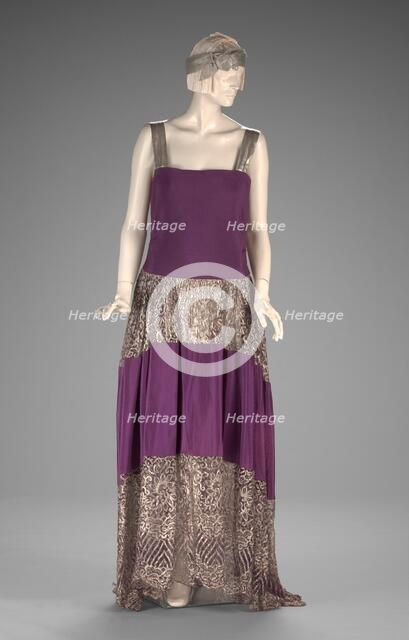 Evening Dress, Winter 1922-1923. Creator: Jeanne Lanvin.