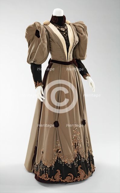 Evening dress, American, 1893. Creator: Unknown.