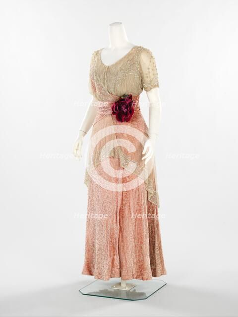 Evening dress, American, 1912-14. Creator: Herbert Luey.