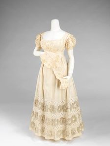 Evening dress, American, ca. 1820. Creator: Unknown