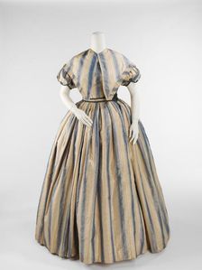 Evening dress, American, ca. 1848. Creator: Unknown