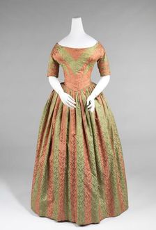 Evening dress, American, ca. 1840. Creator: Unknown