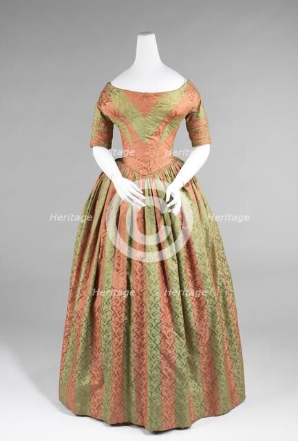 Evening dress, American, ca. 1840. Creator: Unknown.