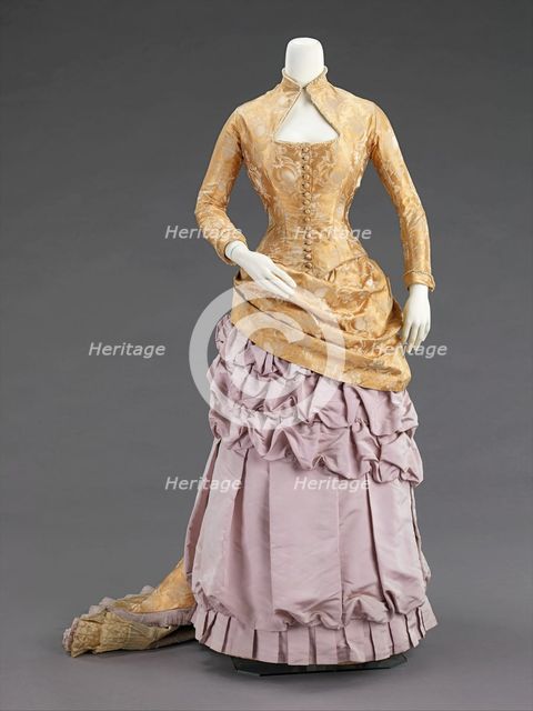 Evening dress, American, ca. 1880. Creator: Wechsler & Abraham.