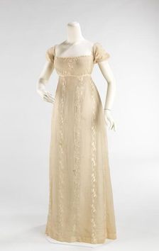 Evening dress, American or European, 1810-12. Creator: Unknown