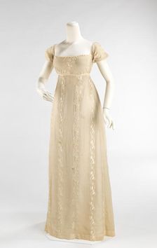 Evening dress, American or European, 1810-12. Creator: Unknown