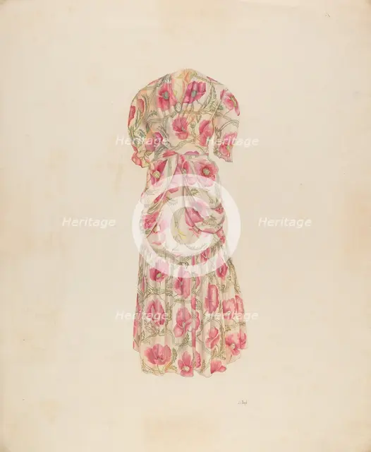 Evening Dress, c. 1937. Creator: Joseph L. Boyd.
