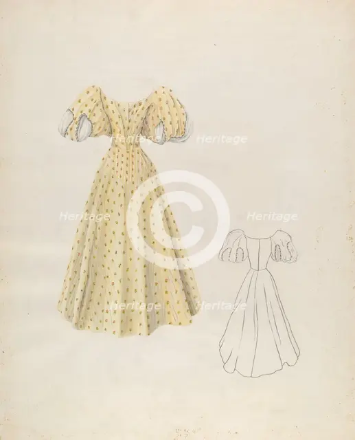 Evening Dress, c. 1937. Creator: Ray Price.