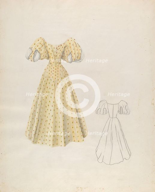 Evening Dress, c. 1937. Creator: Ray Price.