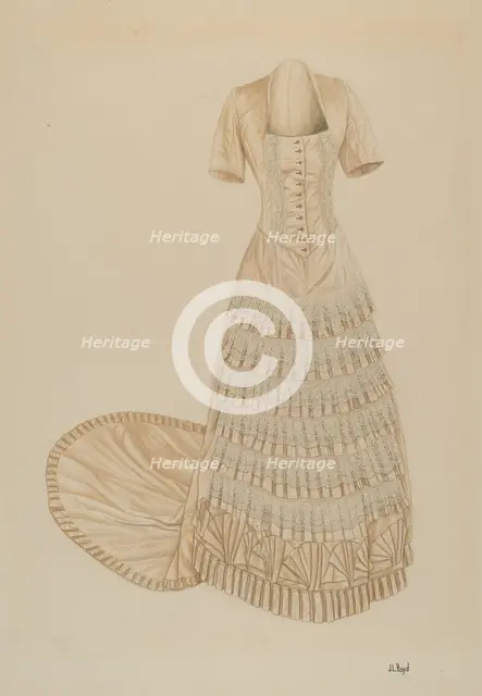 Evening Dress, c. 1938. Creator: Joseph L. Boyd.