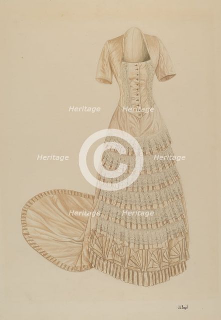 Evening Dress, c. 1938. Creator: Joseph L. Boyd.