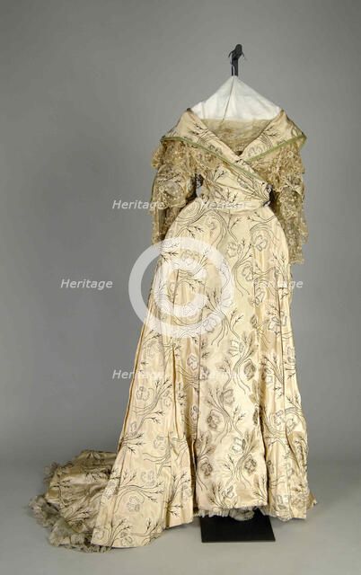 Evening dress, French, 1883-96. Creator: Rouff.