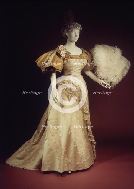 Evening dress, French, 1894. Creator: House of Worth.