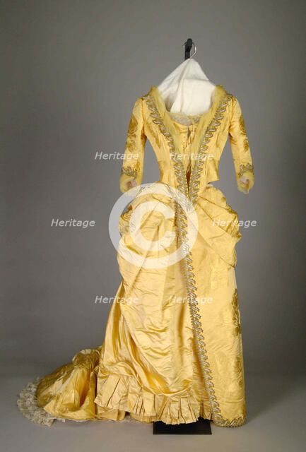 Evening dress, French, ca. 1888. Creators: House of Worth, Charles Frederick Worth.