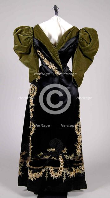 Evening dress, French, ca. 1895. Creator: Rouff.