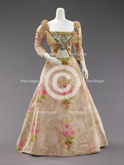 Evening dress, French, ca. 1897. Creator: House of Worth.