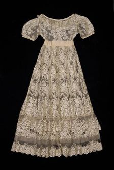 Evening dress, probably American, ca. 1825. Creator: Unknown