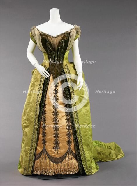 Evening ensemble, French, 1887. Creator: Charles Frederick Worth.