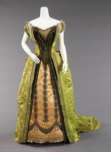 Evening ensemble, French, 1887. Creator: Charles Frederick Worth