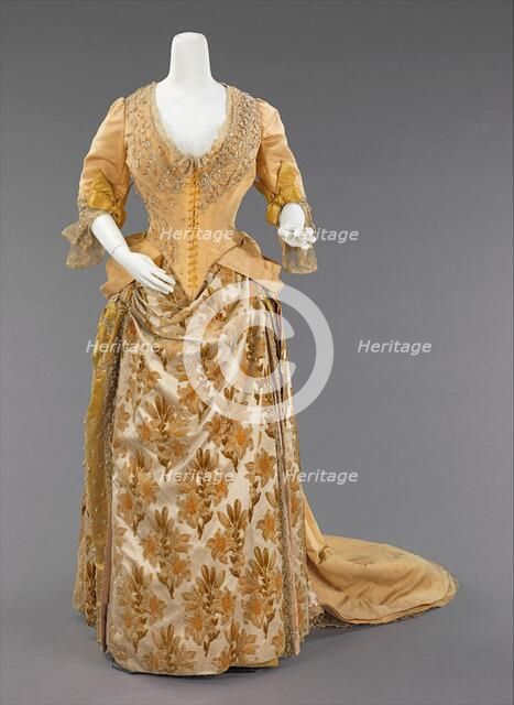 Evening ensemble, French, ca. 1888. Creators: House of Worth, Charles Frederick Worth.