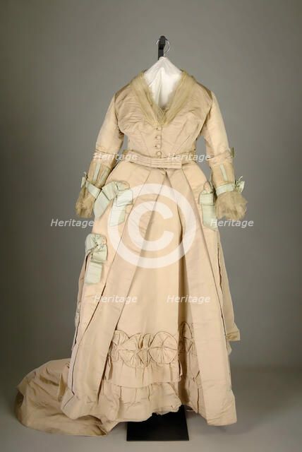 Evening ensemble, probably French, ca. 1875. Creator: House of Worth.