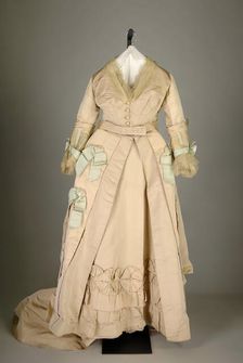 Evening ensemble, probably French, ca. 1875. Creator: House of Worth
