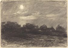Evening, Farm Landscape, 1870s. Creator: William Morris Hunt
