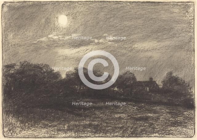 Evening, Farm Landscape, 1870s. Creator: William Morris Hunt.
