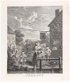 Evening, From the Series "The Four Times of the Day", 1738. Creator: Hogarth, William (1697-1764)