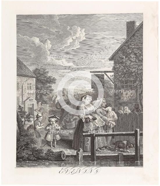 Evening, From the Series "The Four Times of the Day", 1738. Creator: Hogarth, William (1697-1764).