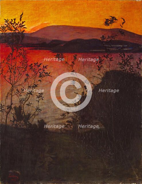 Evening Glow. Artist: Sohlberg, Harald (1869-1935)