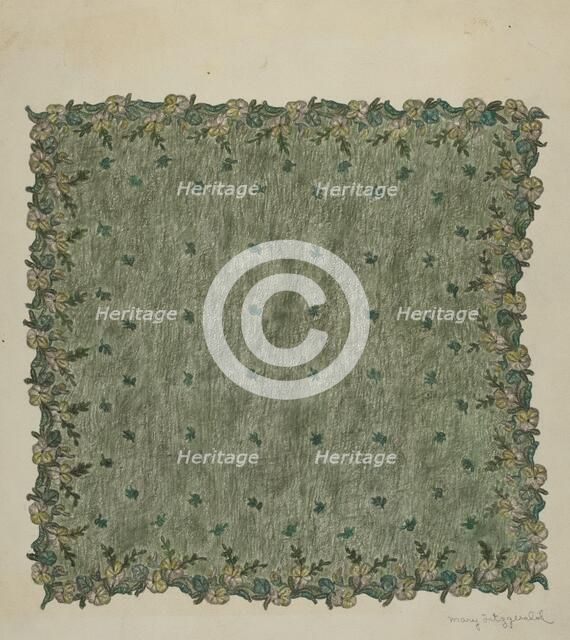Evening Handkerchief, 1935/1942. Creator: Mary Fitzgerald.