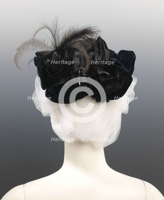 Evening hat, American, ca. 1885. Creator: Atherton Fine Millinery.