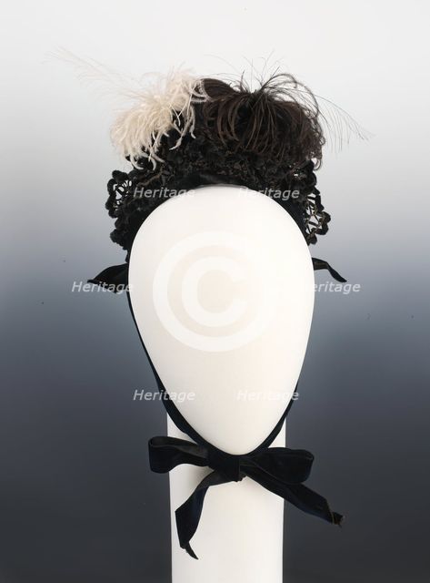 Evening hat, American, ca. 1888. Creator: Unknown.