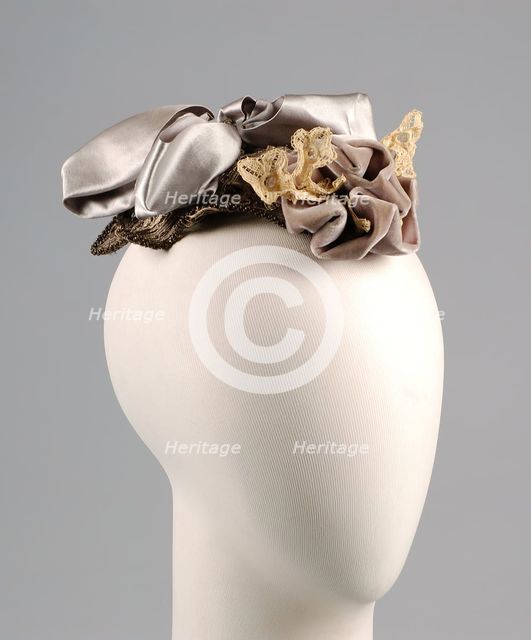Evening hat, American, ca. 1895. Creator: Madame Tierce.