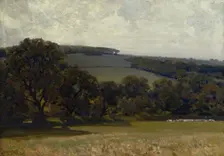 Evening in the Cotswolds, c1913. Creator: Alfred Edward East