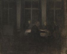 Evening in the Drawing Room, 1904. Creator: Vilhelm Hammershøi