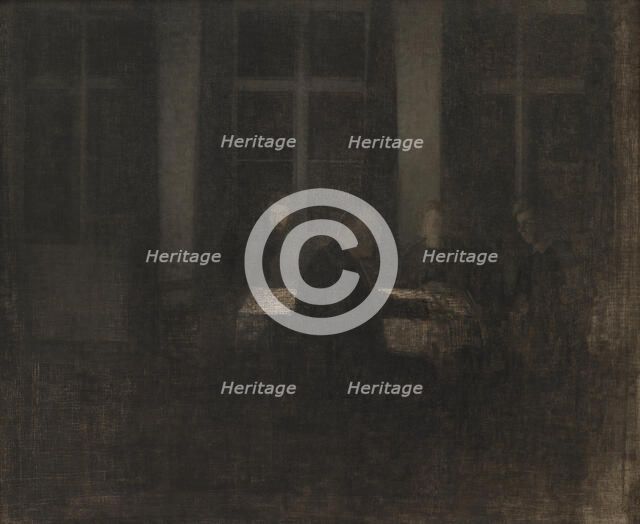 Evening in the Drawing Room, 1904. Creator: Vilhelm Hammershøi.