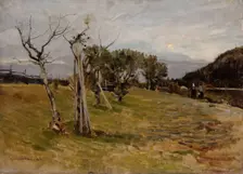 Evening in the Forest, 1880. Creator: Gerhard Munthe