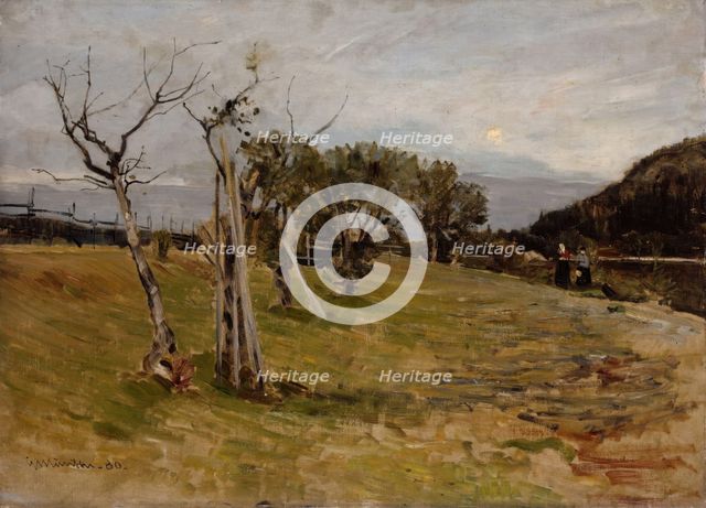 Evening in the Forest, 1880. Creator: Gerhard Munthe.